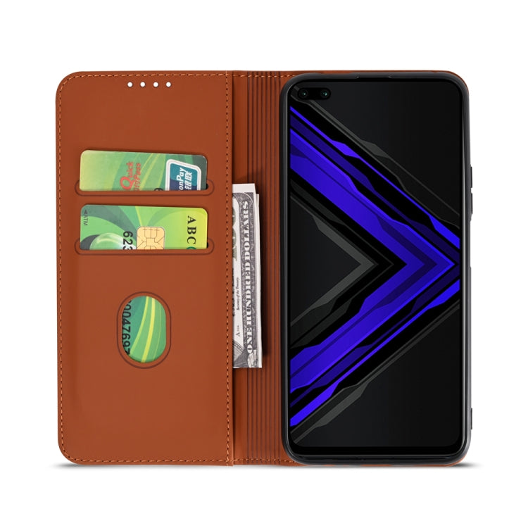 For Huawei Honor Play 4 Pro Strong Magnetism Liquid Feel Horizontal Flip Leather Case with Holder & Card Slots & Wallet