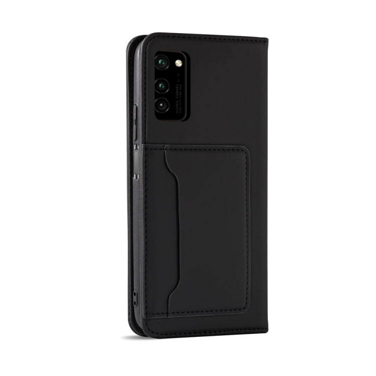 For Huawei Honor V30 Strong Magnetism Liquid Feel Horizontal Flip Leather Case with Holder & Card Slots & Wallet