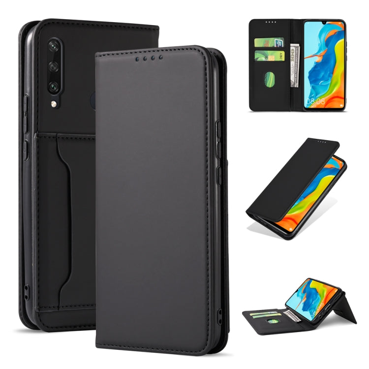 For Huawei P30 Lite / Nova 4e Strong Magnetism Liquid Feel Horizontal Flip Leather Case with Holder & Card Slots & Wallet