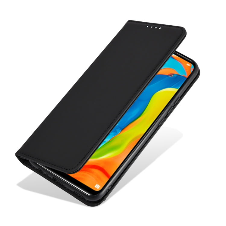 For Huawei P30 Lite / Nova 4e Strong Magnetism Liquid Feel Horizontal Flip Leather Case with Holder & Card Slots & Wallet