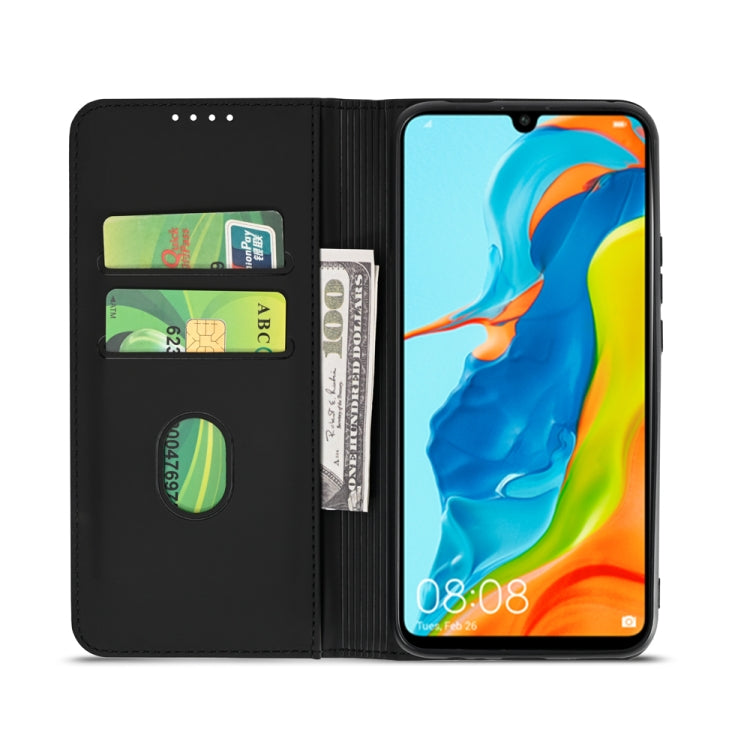 For Huawei P30 Lite / Nova 4e Strong Magnetism Liquid Feel Horizontal Flip Leather Case with Holder & Card Slots & Wallet
