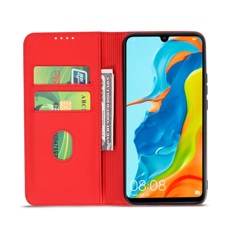 For Huawei P30 Lite / Nova 4e Strong Magnetism Liquid Feel Horizontal Flip Leather Case with Holder & Card Slots & Wallet