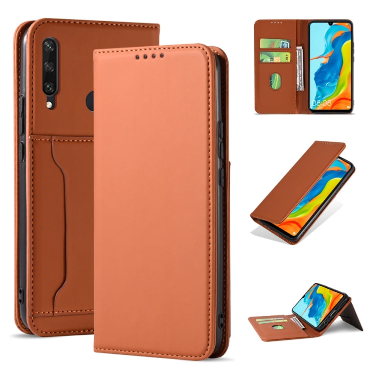 For Huawei P30 Lite / Nova 4e Strong Magnetism Liquid Feel Horizontal Flip Leather Case with Holder & Card Slots & Wallet
