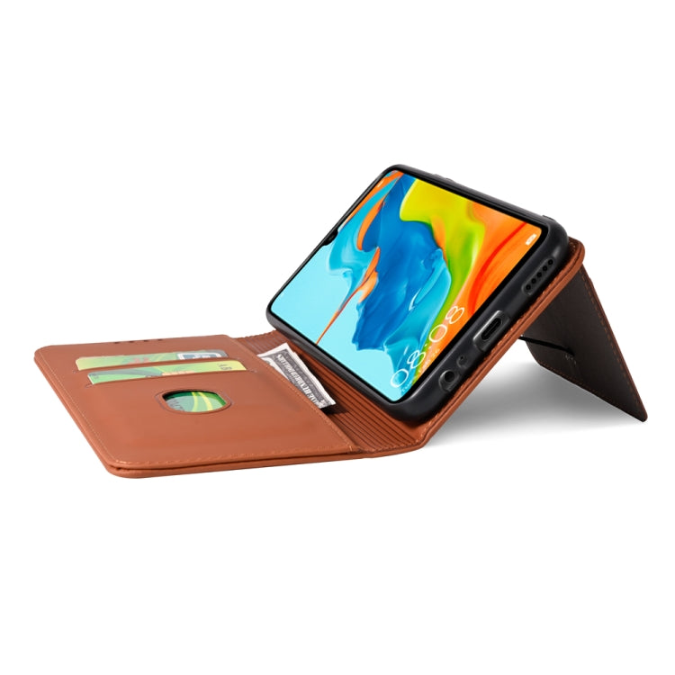 For Huawei P30 Lite / Nova 4e Strong Magnetism Liquid Feel Horizontal Flip Leather Case with Holder & Card Slots & Wallet