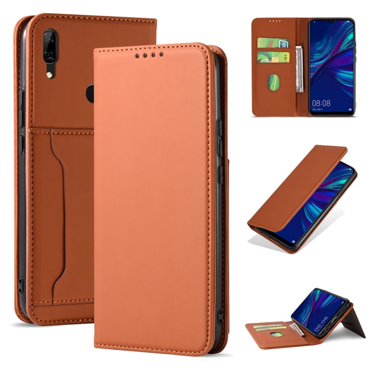 For Huawei P Smart (2019) / Honor 10 Lite Strong Magnetism Liquid Feel Horizontal Flip Leather Case with Holder & Card Slots & Wallet