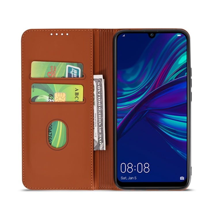 For Huawei P Smart (2019) / Honor 10 Lite Strong Magnetism Liquid Feel Horizontal Flip Leather Case with Holder & Card Slots & Wallet