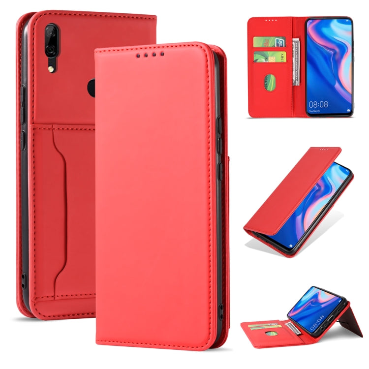 For Huawei P Smart Z / Y9 Prime (2019) Strong Magnetism Liquid Feel Horizontal Flip Leather Case with Holder & Card Slots & Wallet