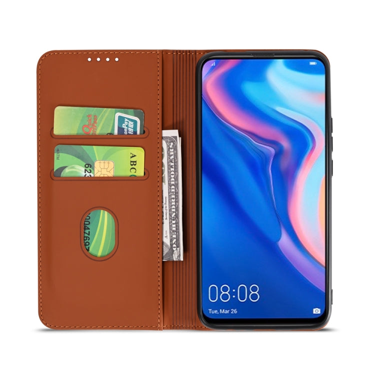 For Huawei P Smart Z / Y9 Prime (2019) Strong Magnetism Liquid Feel Horizontal Flip Leather Case with Holder & Card Slots & Wallet