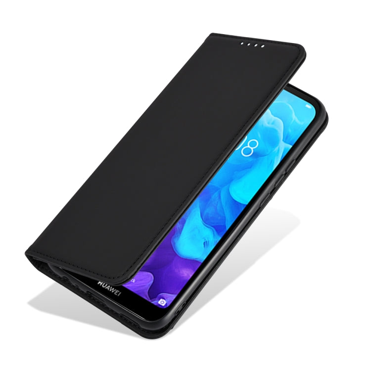 For Huawei Honor 8S / Y5 (2019) Strong Magnetism Liquid Feel Horizontal Flip Leather Case with Holder & Card Slots & Wallet