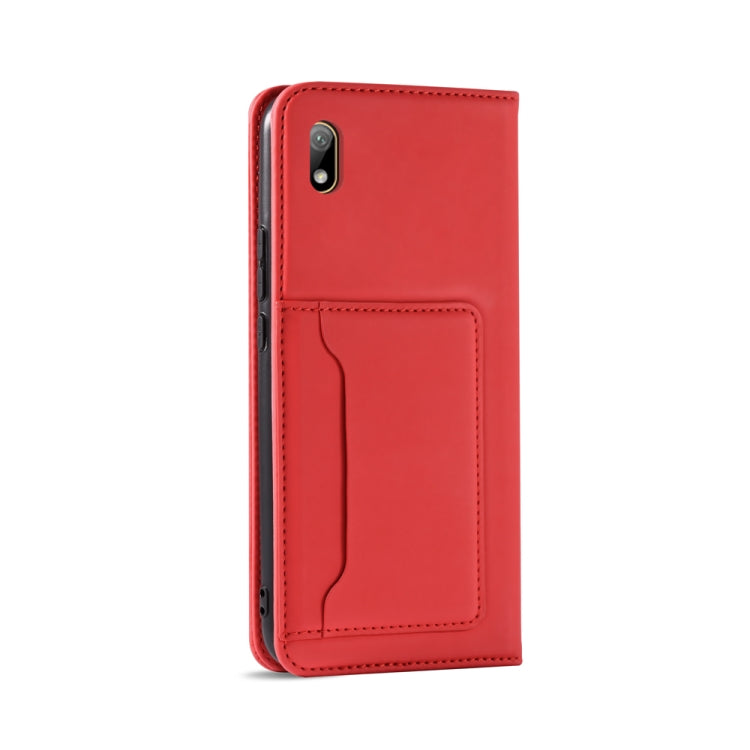 For Huawei Honor 8S / Y5 (2019) Strong Magnetism Liquid Feel Horizontal Flip Leather Case with Holder & Card Slots & Wallet