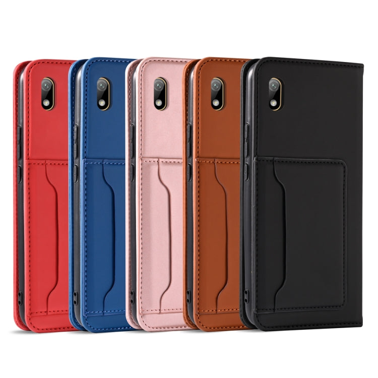 For Huawei Honor 8S / Y5 (2019) Strong Magnetism Liquid Feel Horizontal Flip Leather Case with Holder & Card Slots & Wallet
