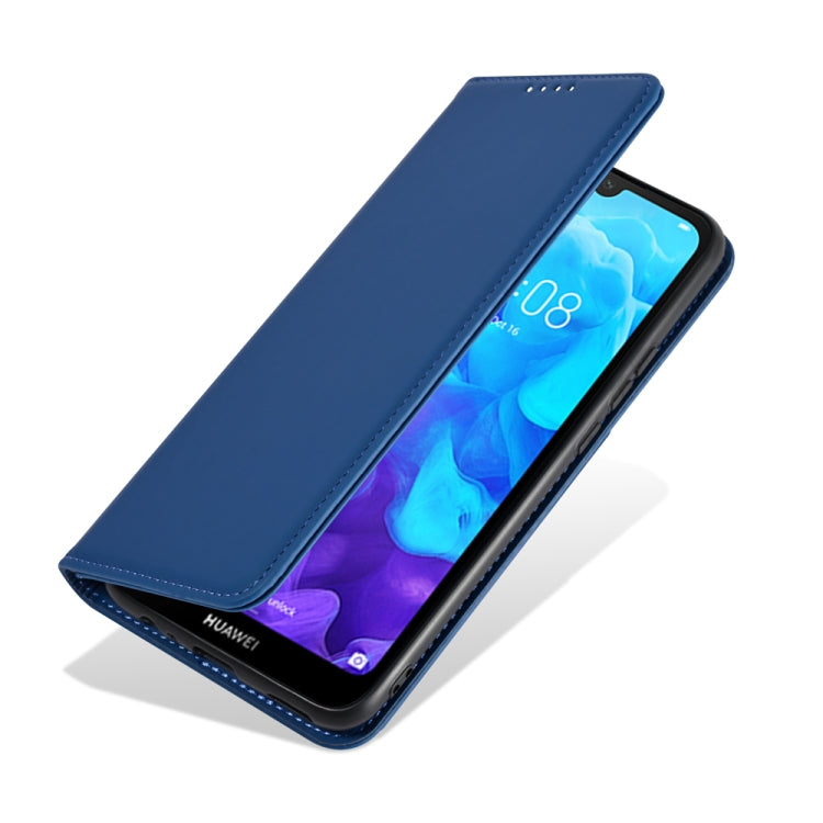 For Huawei Honor 8S / Y5 (2019) Strong Magnetism Liquid Feel Horizontal Flip Leather Case with Holder & Card Slots & Wallet