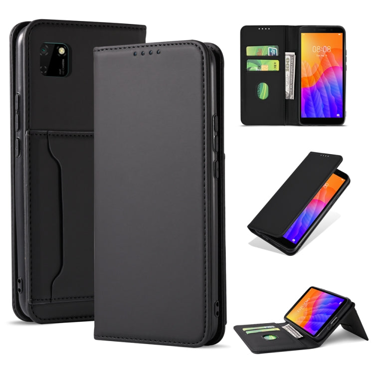 For Huawei Y5P / Honor 9S Strong Magnetism Liquid Feel Horizontal Flip Leather Case with Holder & Card Slots & Wallet