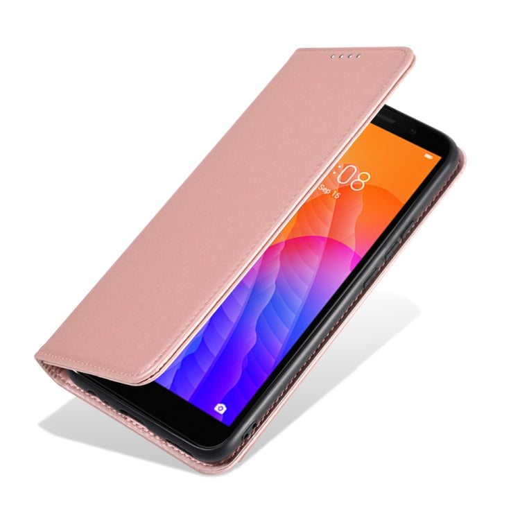 For Huawei Y5P / Honor 9S Strong Magnetism Liquid Feel Horizontal Flip Leather Case with Holder & Card Slots & Wallet