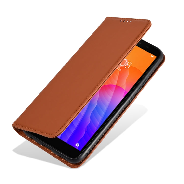 For Huawei Y5P / Honor 9S Strong Magnetism Liquid Feel Horizontal Flip Leather Case with Holder & Card Slots & Wallet