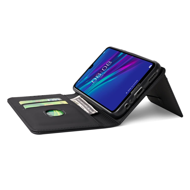 For Huawei Y6(2019) / Honor 8A Strong Magnetism Liquid Feel Horizontal Flip Leather Case with Holder & Card Slots & Wallet