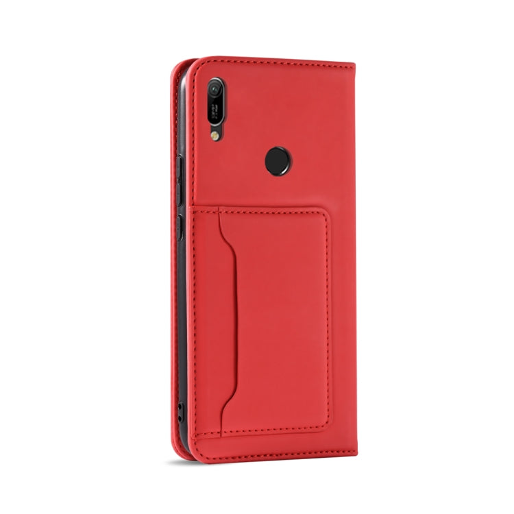 For Huawei Y6(2019) / Honor 8A Strong Magnetism Liquid Feel Horizontal Flip Leather Case with Holder & Card Slots & Wallet