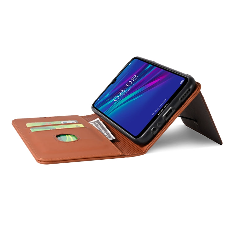 For Huawei Y6(2019) / Honor 8A Strong Magnetism Liquid Feel Horizontal Flip Leather Case with Holder & Card Slots & Wallet