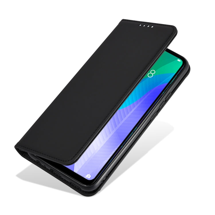 For Huawei Y6P Strong Magnetism Liquid Feel Horizontal Flip Leather Case with Holder & Card Slots & Wallet