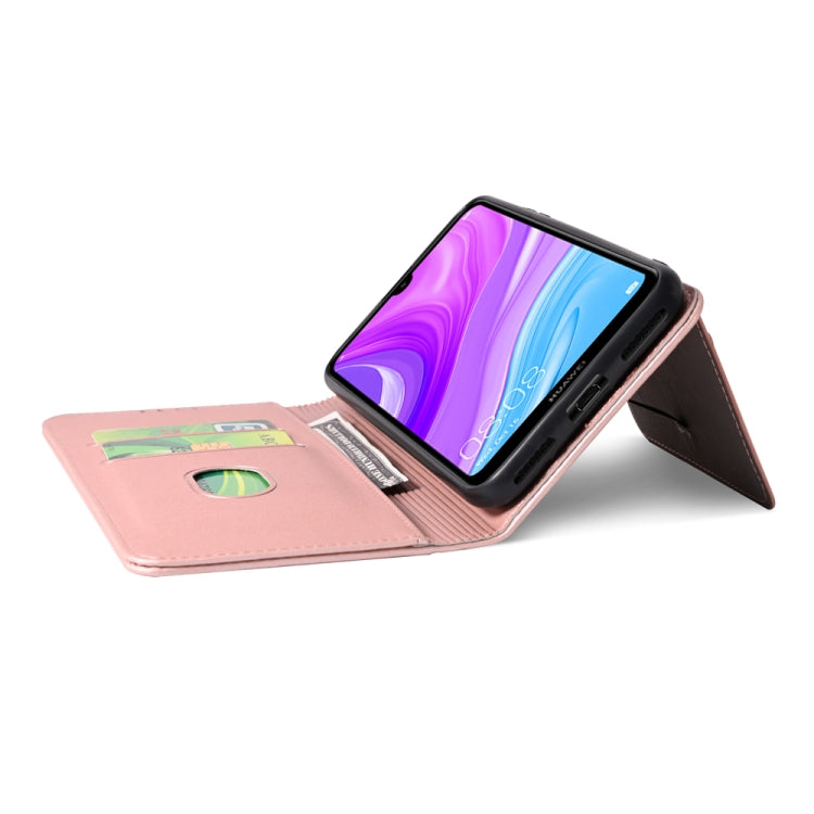 For Huawei Y7 (2019) / Y7 Prime (2019) Strong Magnetism Liquid Feel Horizontal Flip Leather Case with Holder & Card Slots & Wallet