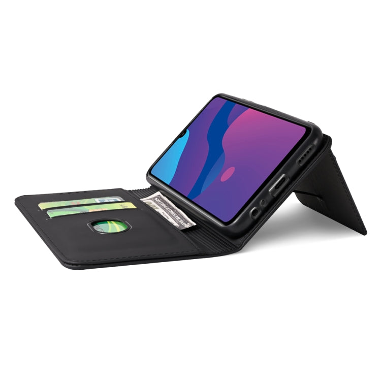 For Huawei Honor 9A Strong Magnetism Liquid Feel Horizontal Flip Leather Case with Holder & Card Slots & Wallet