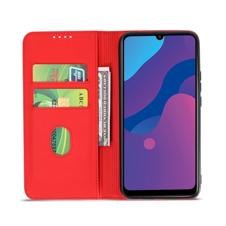 For Huawei Honor 9A Strong Magnetism Liquid Feel Horizontal Flip Leather Case with Holder & Card Slots & Wallet