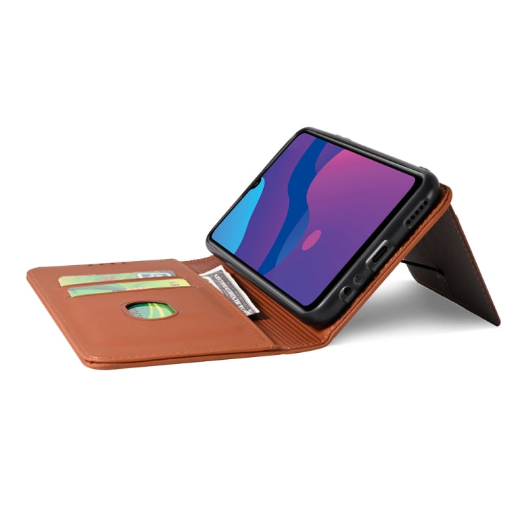 For Huawei Honor 9A Strong Magnetism Liquid Feel Horizontal Flip Leather Case with Holder & Card Slots & Wallet