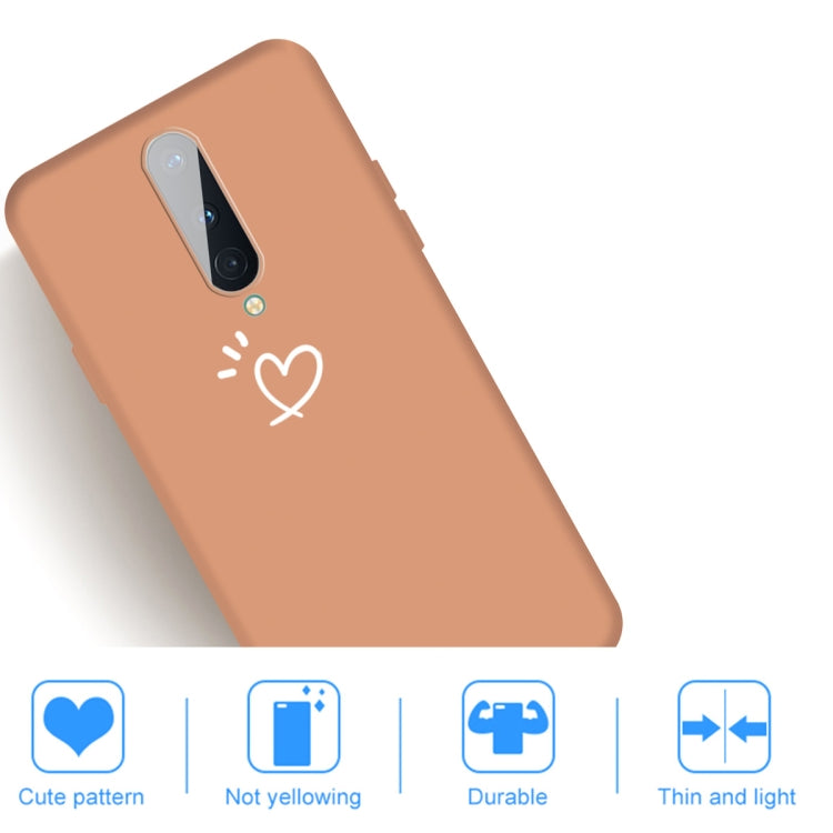 For OnePlus 8 Three Dots Love-heart Pattern Frosted TPU Protective Case