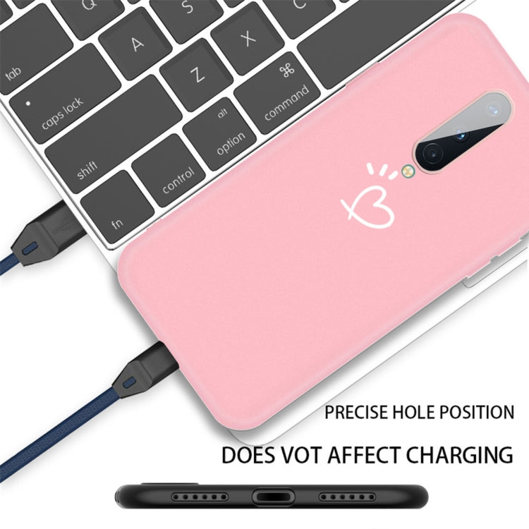 For OnePlus 8 Three Dots Love-heart Pattern Frosted TPU Protective Case