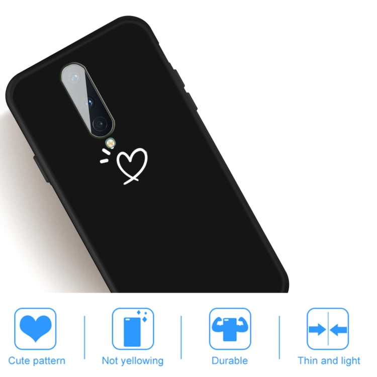 For OnePlus 8 Three Dots Love-heart Pattern Frosted TPU Protective Case