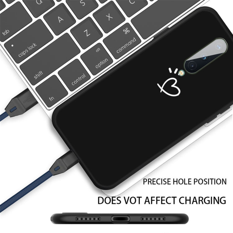 For OnePlus 8 Three Dots Love-heart Pattern Frosted TPU Protective Case