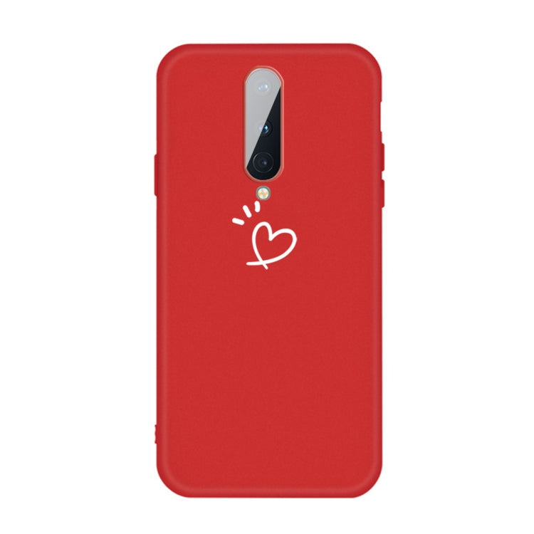 For OnePlus 8 Three Dots Love-heart Pattern Frosted TPU Protective Case