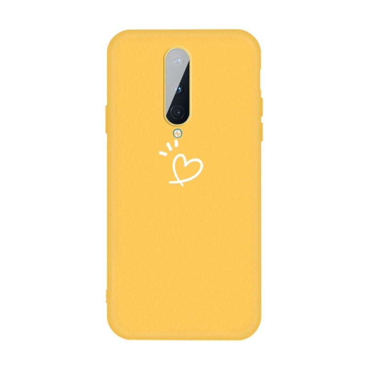 For OnePlus 8 Three Dots Love-heart Pattern Frosted TPU Protective Case