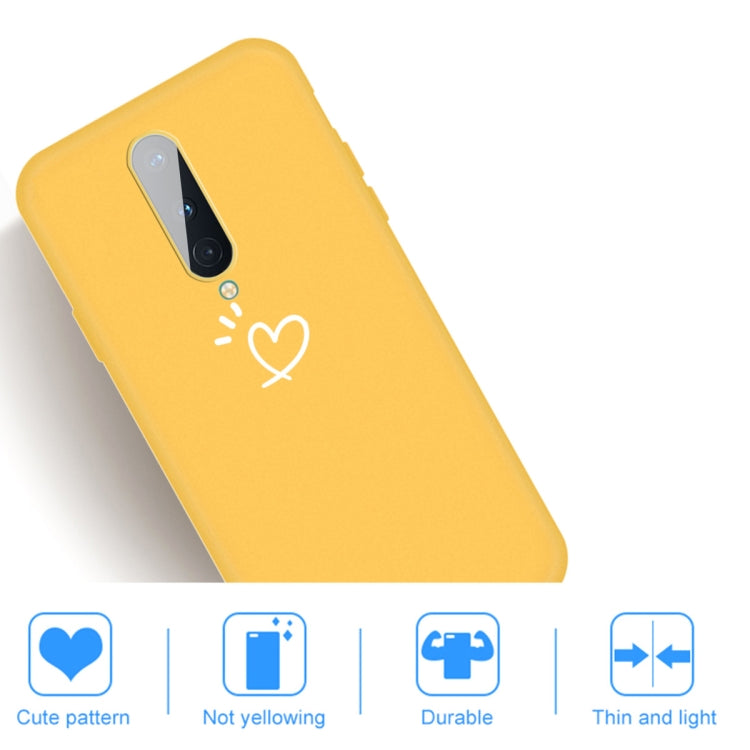 For OnePlus 8 Three Dots Love-heart Pattern Frosted TPU Protective Case