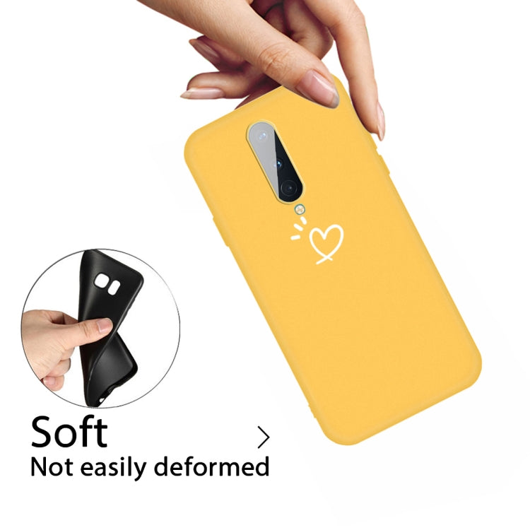 For OnePlus 8 Three Dots Love-heart Pattern Frosted TPU Protective Case