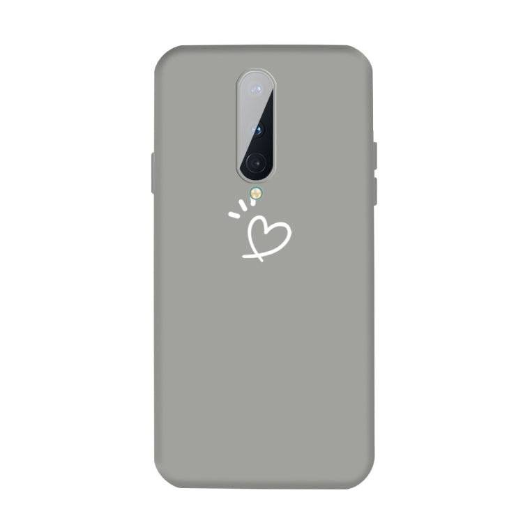 For OnePlus 8 Three Dots Love-heart Pattern Frosted TPU Protective Case