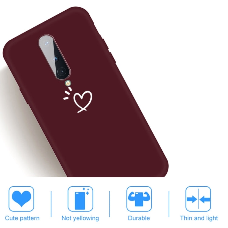 For OnePlus 8 Three Dots Love-heart Pattern Frosted TPU Protective Case