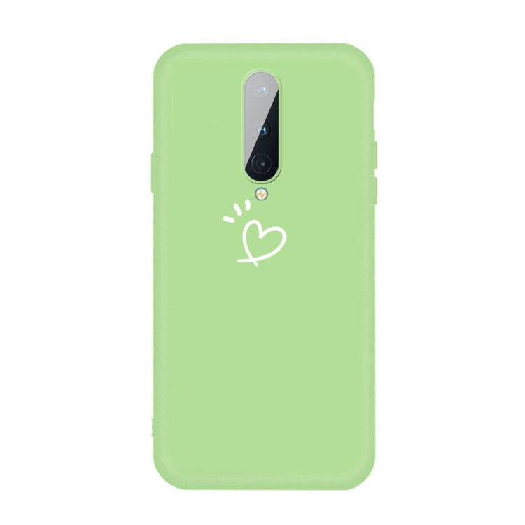 For OnePlus 8 Three Dots Love-heart Pattern Frosted TPU Protective Case