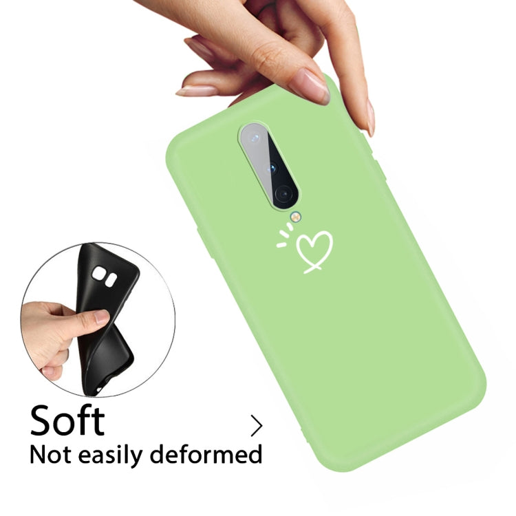 For OnePlus 8 Three Dots Love-heart Pattern Frosted TPU Protective Case