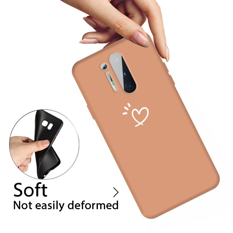 For OnePlus 8 Pro Three Dots Love-heart Pattern Frosted TPU Protective Case