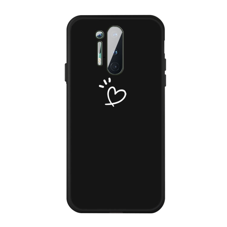 For OnePlus 8 Pro Three Dots Love-heart Pattern Frosted TPU Protective Case