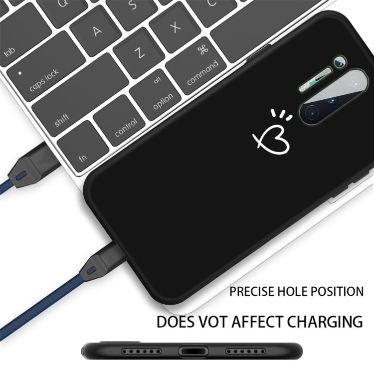 For OnePlus 8 Pro Three Dots Love-heart Pattern Frosted TPU Protective Case
