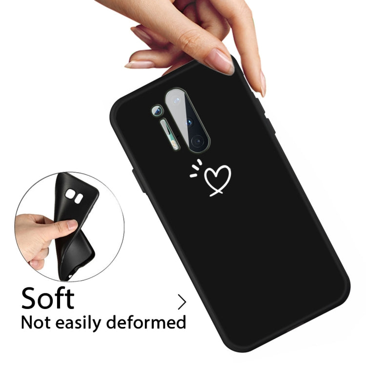 For OnePlus 8 Pro Three Dots Love-heart Pattern Frosted TPU Protective Case
