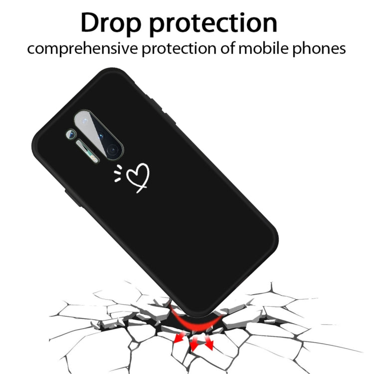 For OnePlus 8 Pro Three Dots Love-heart Pattern Frosted TPU Protective Case