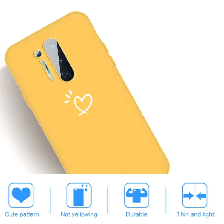 For OnePlus 8 Pro Three Dots Love-heart Pattern Frosted TPU Protective Case