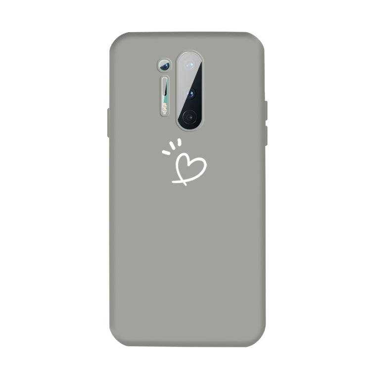 For OnePlus 8 Pro Three Dots Love-heart Pattern Frosted TPU Protective Case
