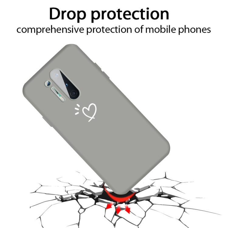 For OnePlus 8 Pro Three Dots Love-heart Pattern Frosted TPU Protective Case