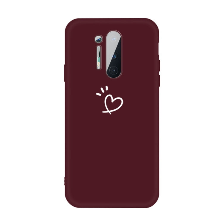 For OnePlus 8 Pro Three Dots Love-heart Pattern Frosted TPU Protective Case