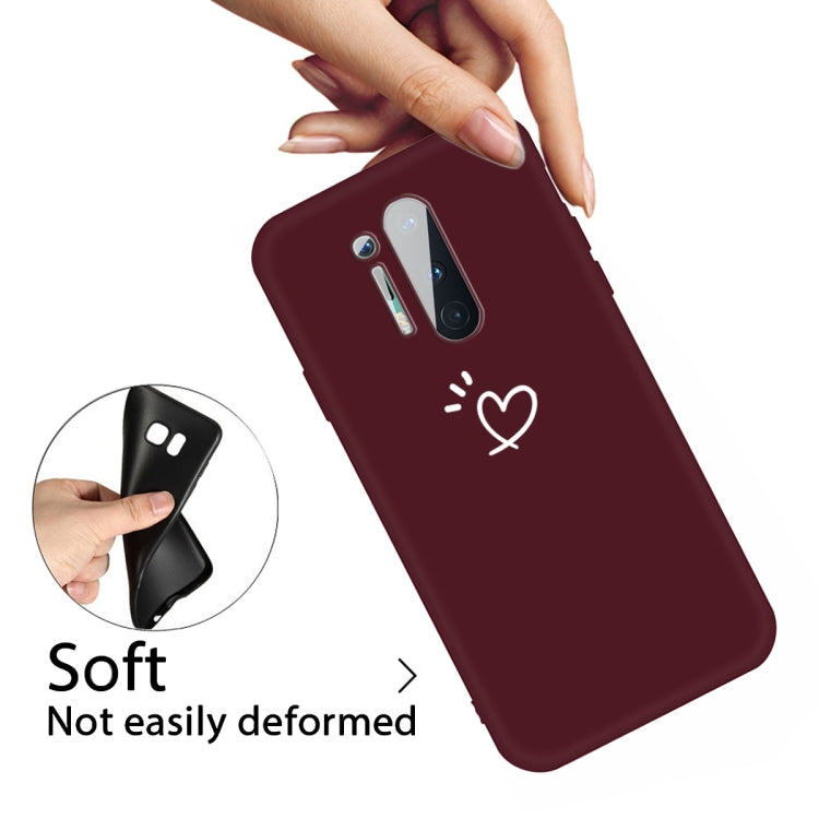 For OnePlus 8 Pro Three Dots Love-heart Pattern Frosted TPU Protective Case
