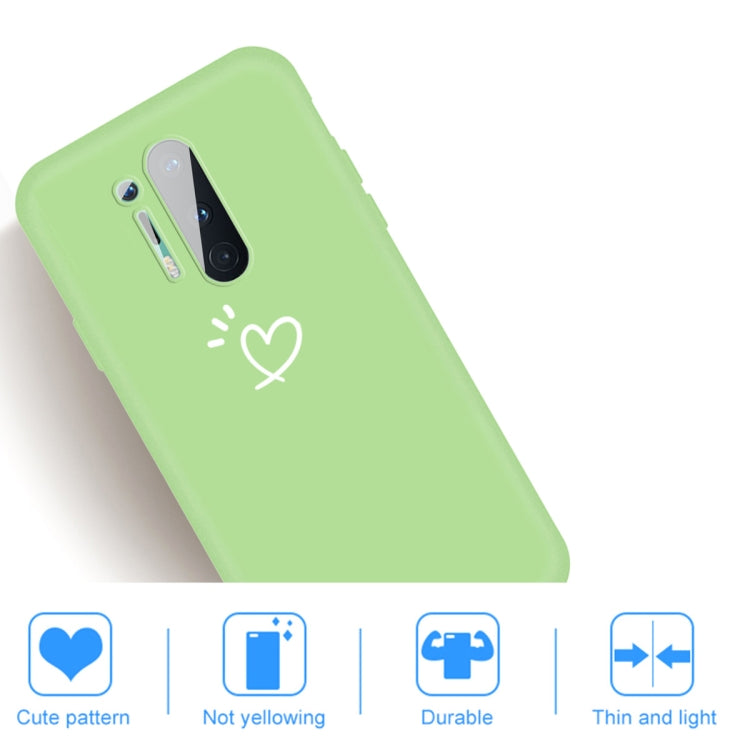 For OnePlus 8 Pro Three Dots Love-heart Pattern Frosted TPU Protective Case